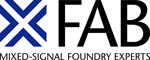 ロゴマーク：エックスファブ（X-FAB）、内藤電誠はX-FABでの設計実績が豊富です。2020-2021年のX-FAB Japan試作件数1位を達成しました。