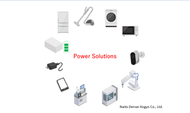 家電、監視カメラ、ACアダプタ、産業機械、ロボット、モバイル機器、バッテリ制御などに用いられるDC-DC・Power・電源ICの実績があります。